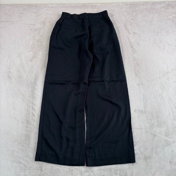 Abercrombie & Fitch Pleated Trouser Wide Leg High Rise Pants in Black Women XS - Picture 3 of 9